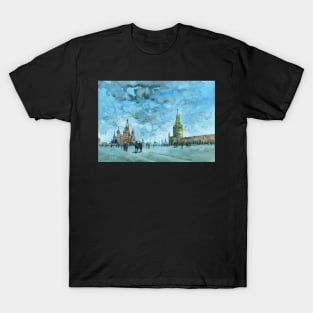 Russia - Red Square painting T-Shirt